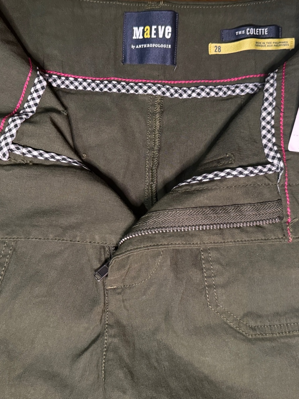 *NWT* Maeve Colette High-Rise Shorts (olive) - Picture 3 of 5